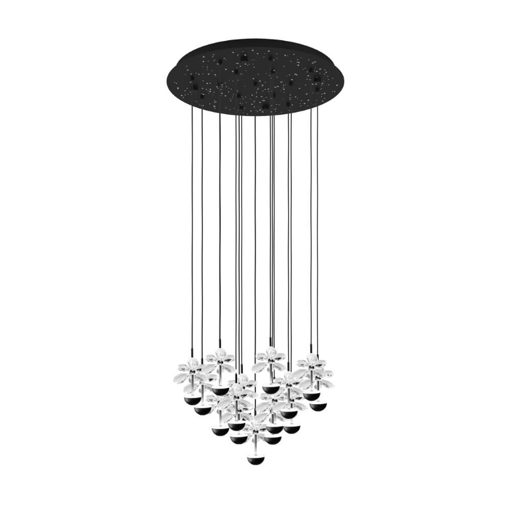 Black hanging lamp Pianopoli 2 Ø 50cm Stars of Light 9008606270217