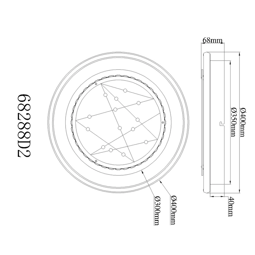 Black ceiling lamp Mirrora Ø 40cm Globo 9007371566853