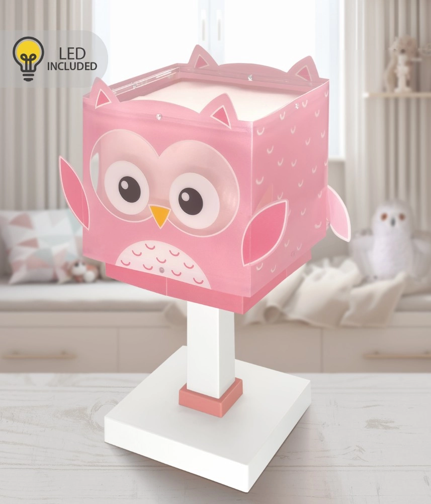 Children's room table lamp Owl pink Dalber 8420406002538