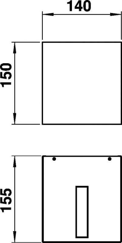 Square Led wall lamp Jory 15cm Albert 4007235624151