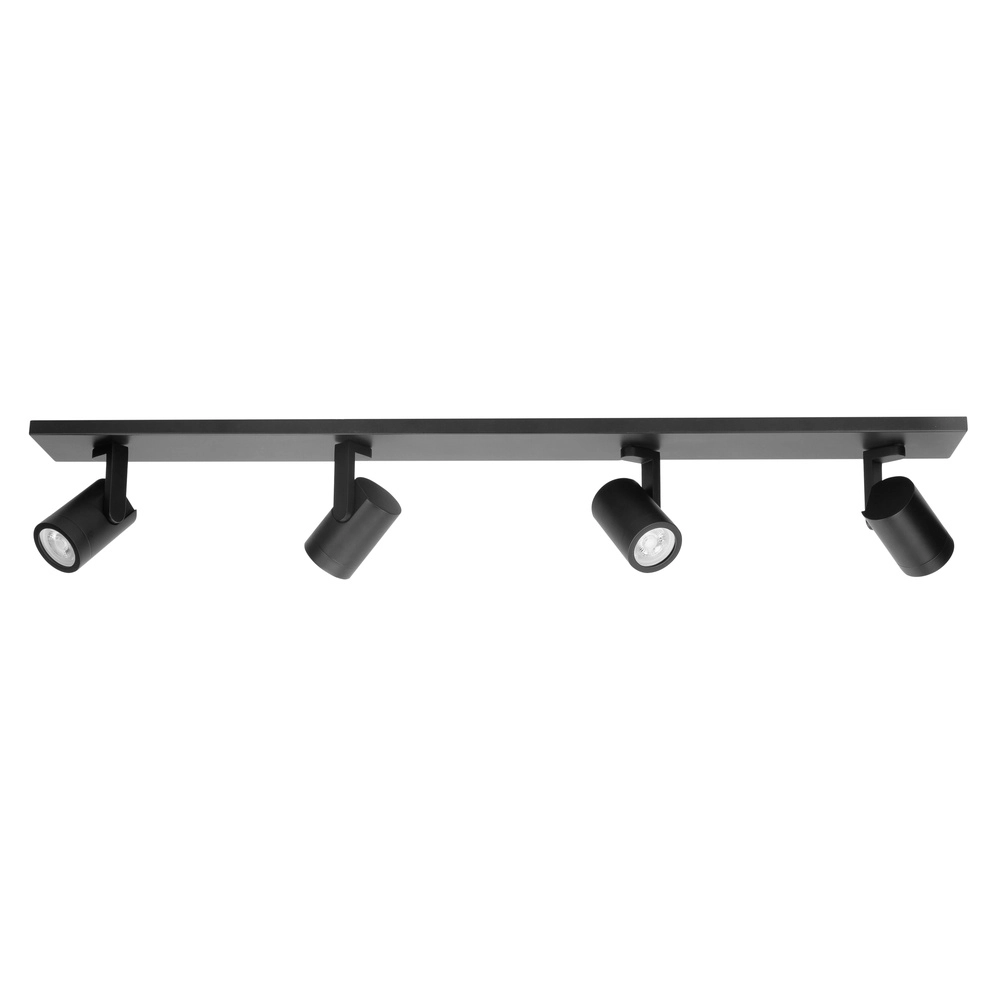 Surface-mounted spot Halo black 4-lights