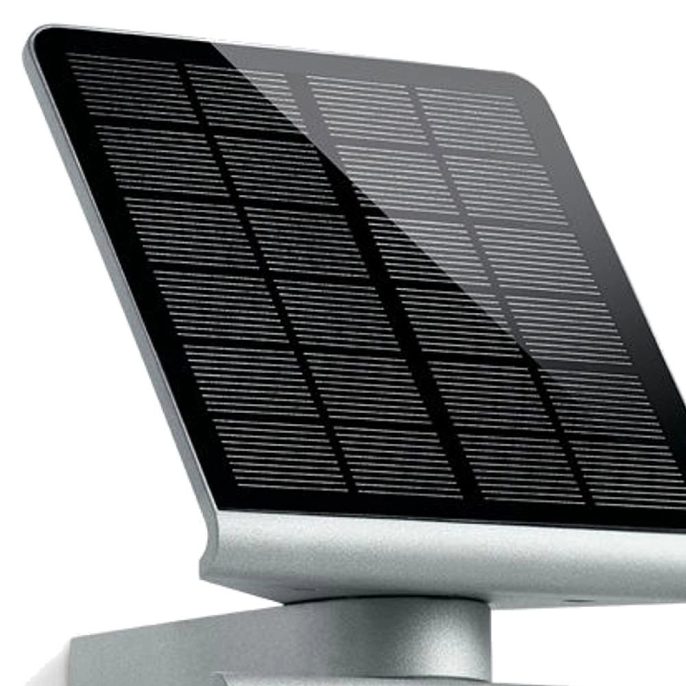 Solar wall light with sensor X Solar L-S silver grey Steinel 4007841671013