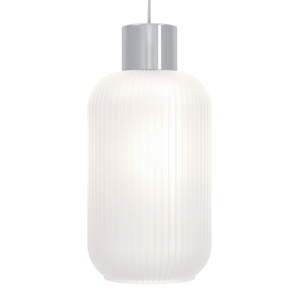 Design pendant lamp Dasmina chrome with white Ø 13cm