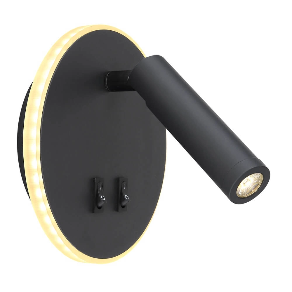 Sleek wall lamp Many black