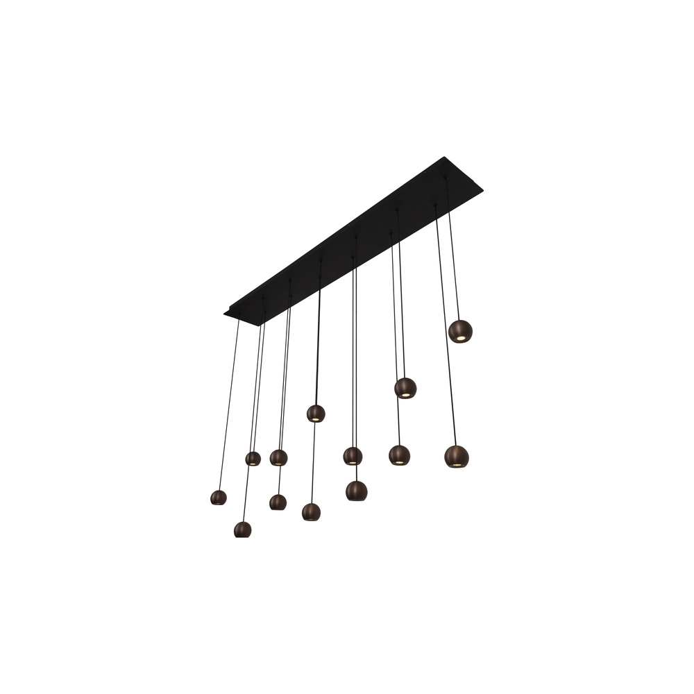 Design pendant lamp Montana 13-light coffee brown Premium by Lucide 5411212680150