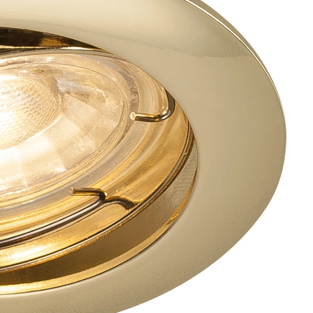 Directional recessed spotlight Pika GU10 8.3cm round brass SLV 4024163190121