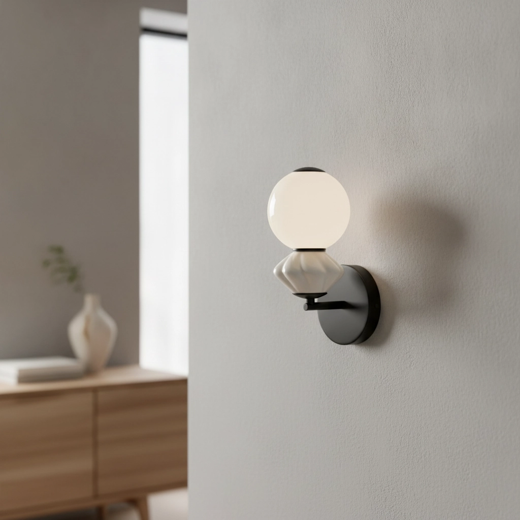 Wall lamp Pallina white - grey