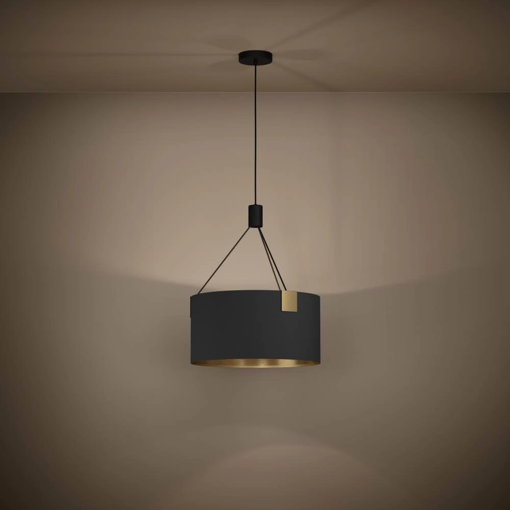 Hanging lamp Tortola 1 Ø 45cm - black with gold Stars of Light 9002759399641