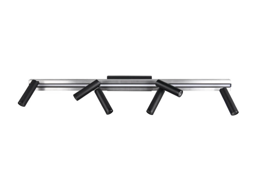 6-light LED spot Zeno metal with black Trio 4017807627305