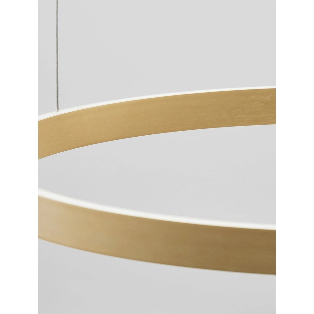 Golden pendant lamp Elowen design Ø 80cm Lyora 5212017439109
