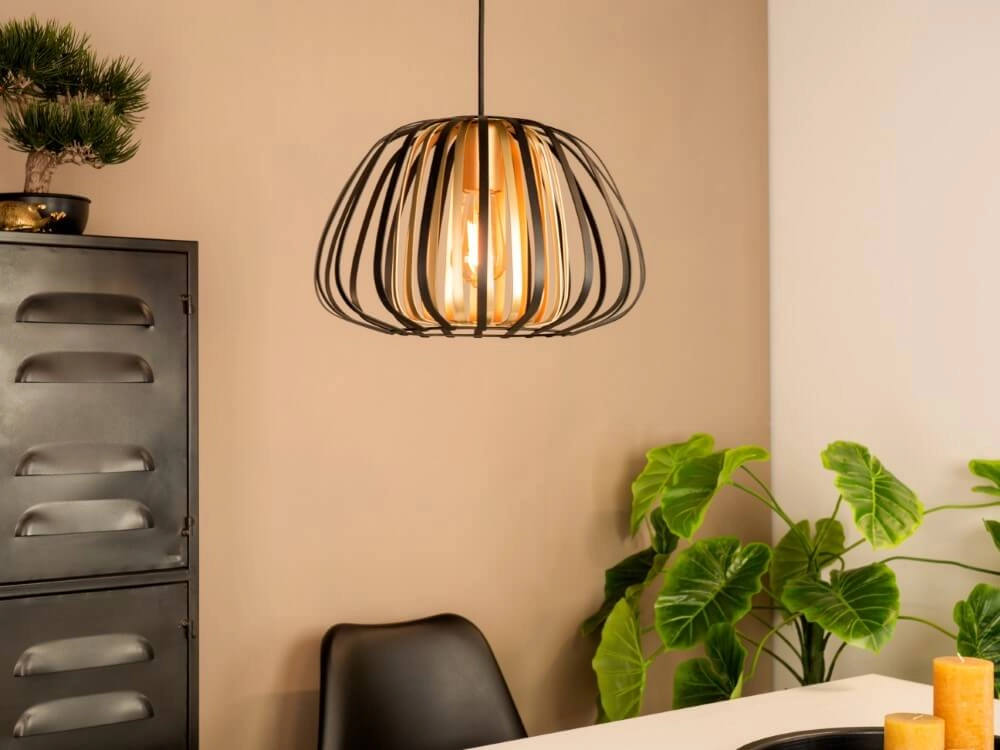 Pendant lamp Ø 37.5cm Encinitos black with gold Eglo 9002759996666