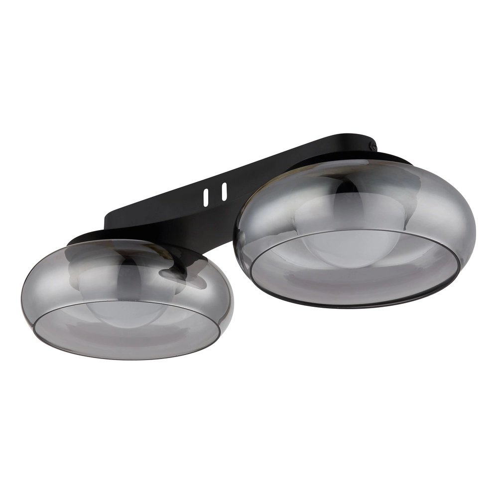 Design ceiling lamp Carlene 2-light black Globo 9007371569175