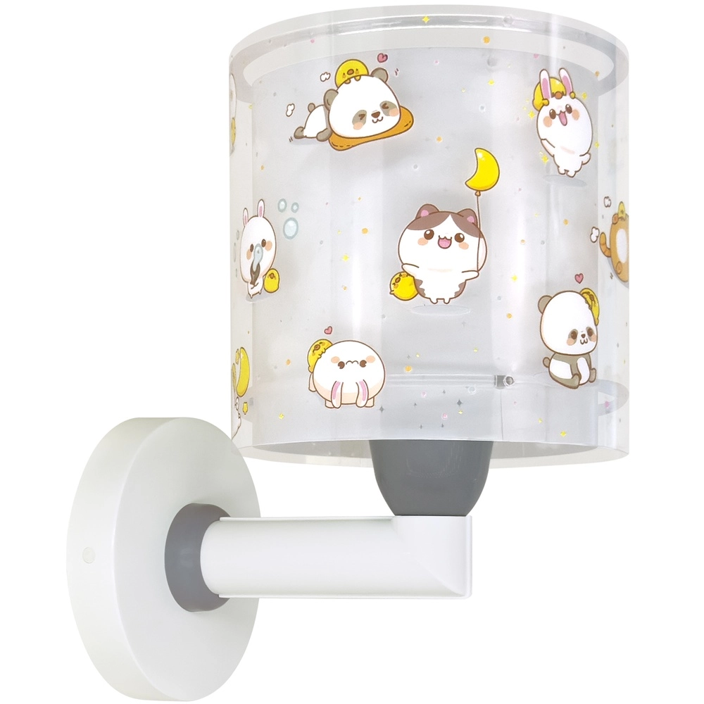Children's wall lamp Kawaii Friends Grey glow in the dark