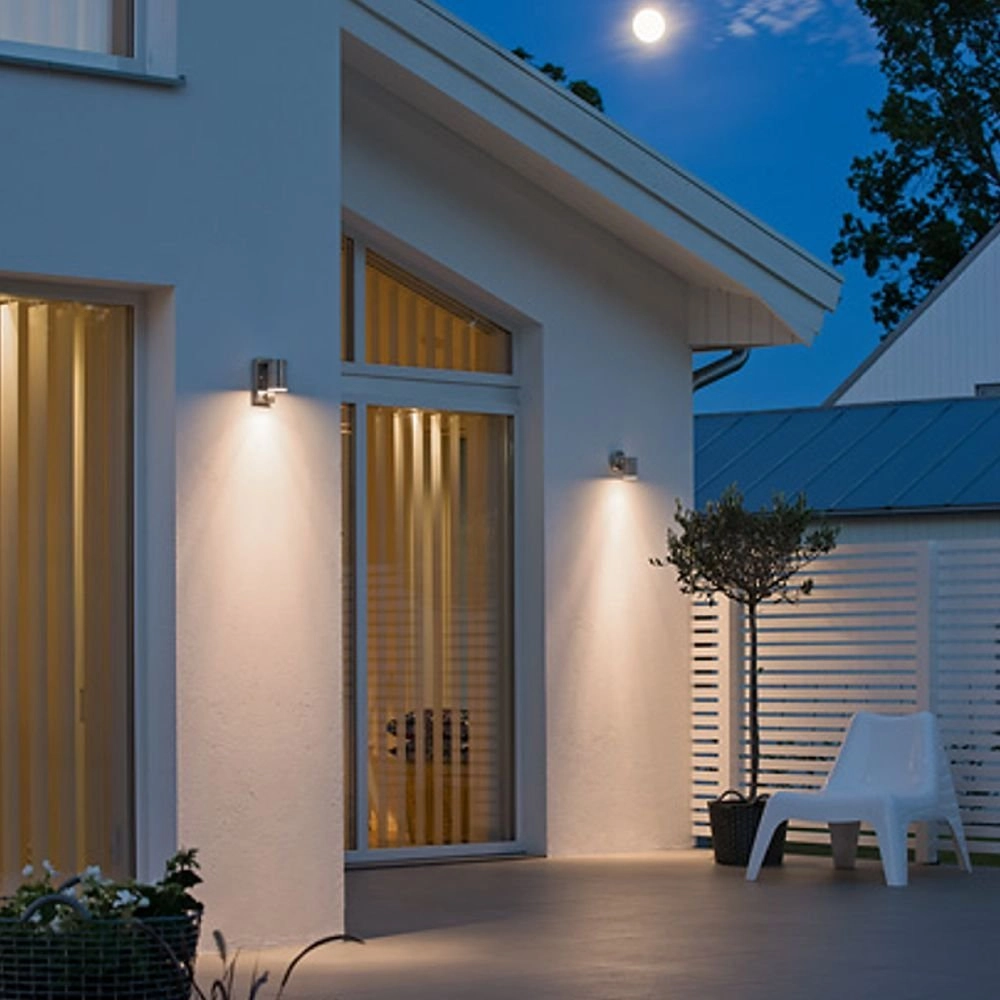 Wall spotlight Modena Downlight Stainless steel with motion detector KonstSmide 7318307541007