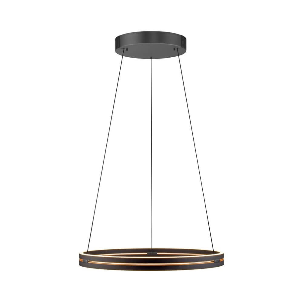 Sleek hanging lamp Pure E-Loop black Ø 70cm Paul Neuhaus 4012248384336