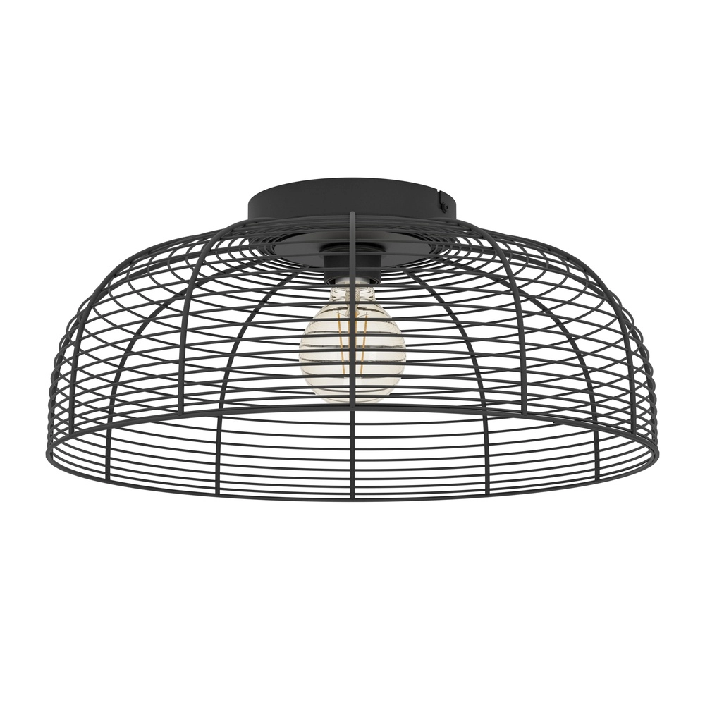 Wire lamp Derwen Ø 45cm - ceiling - black