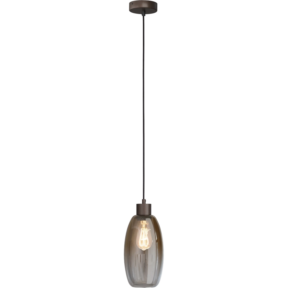 Glass pendant lamp Olive Ø 15cm - cocoa