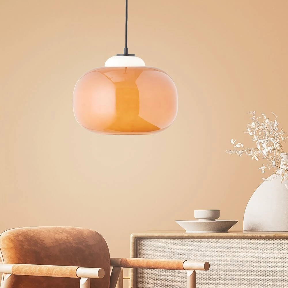 Pendant lamp Blop orange Brilliant 4004353413346