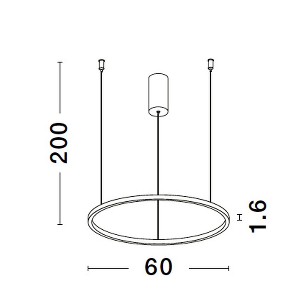 Round pendant lamp Tarquin black Ø 60cm Lyora 5212017438263