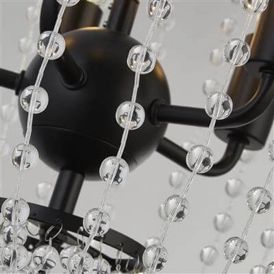 Chandelier Shower black with crystal Searchlight 5053423190457
