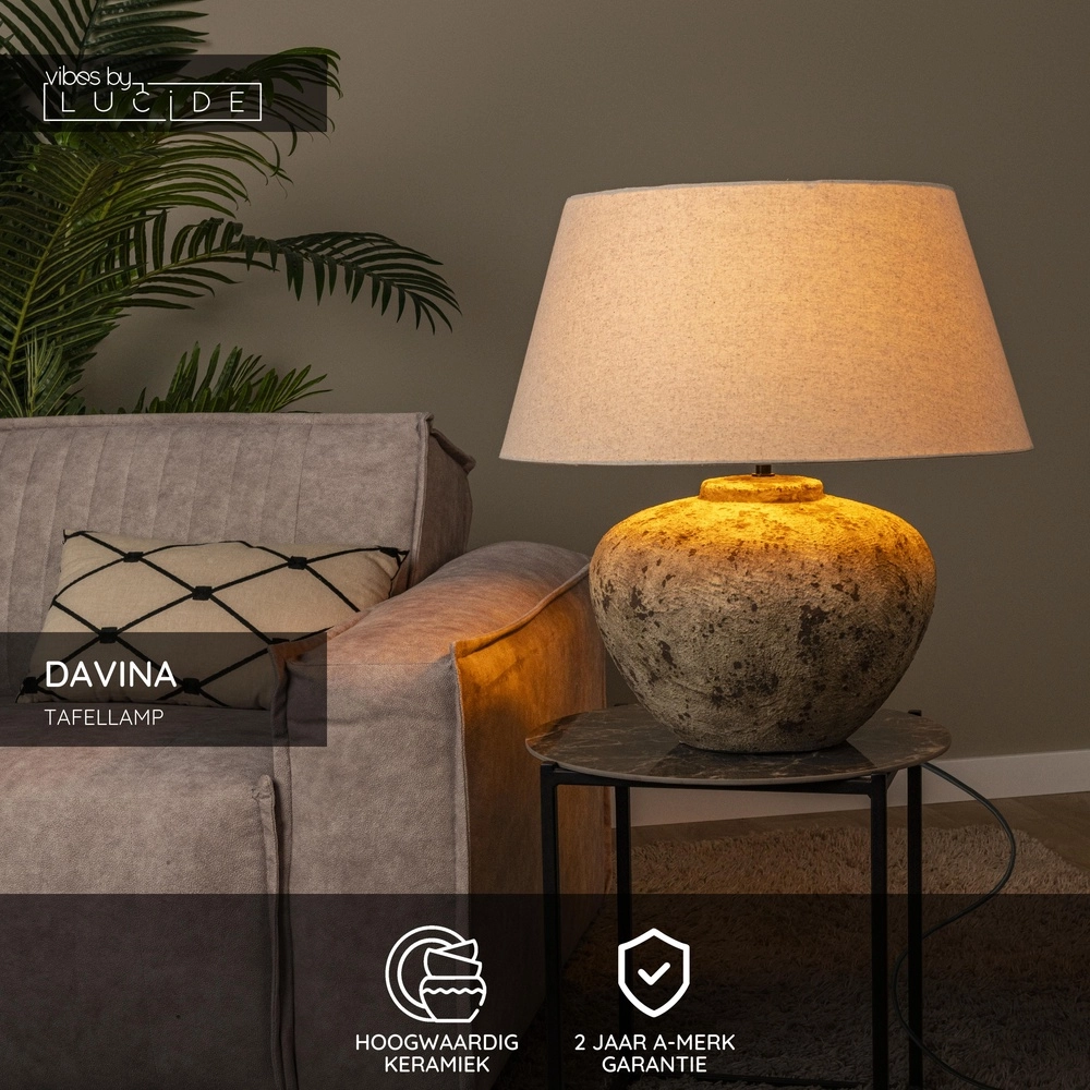 Table lamp Davina Ø 55cm Lucide Vibes 5411212470317