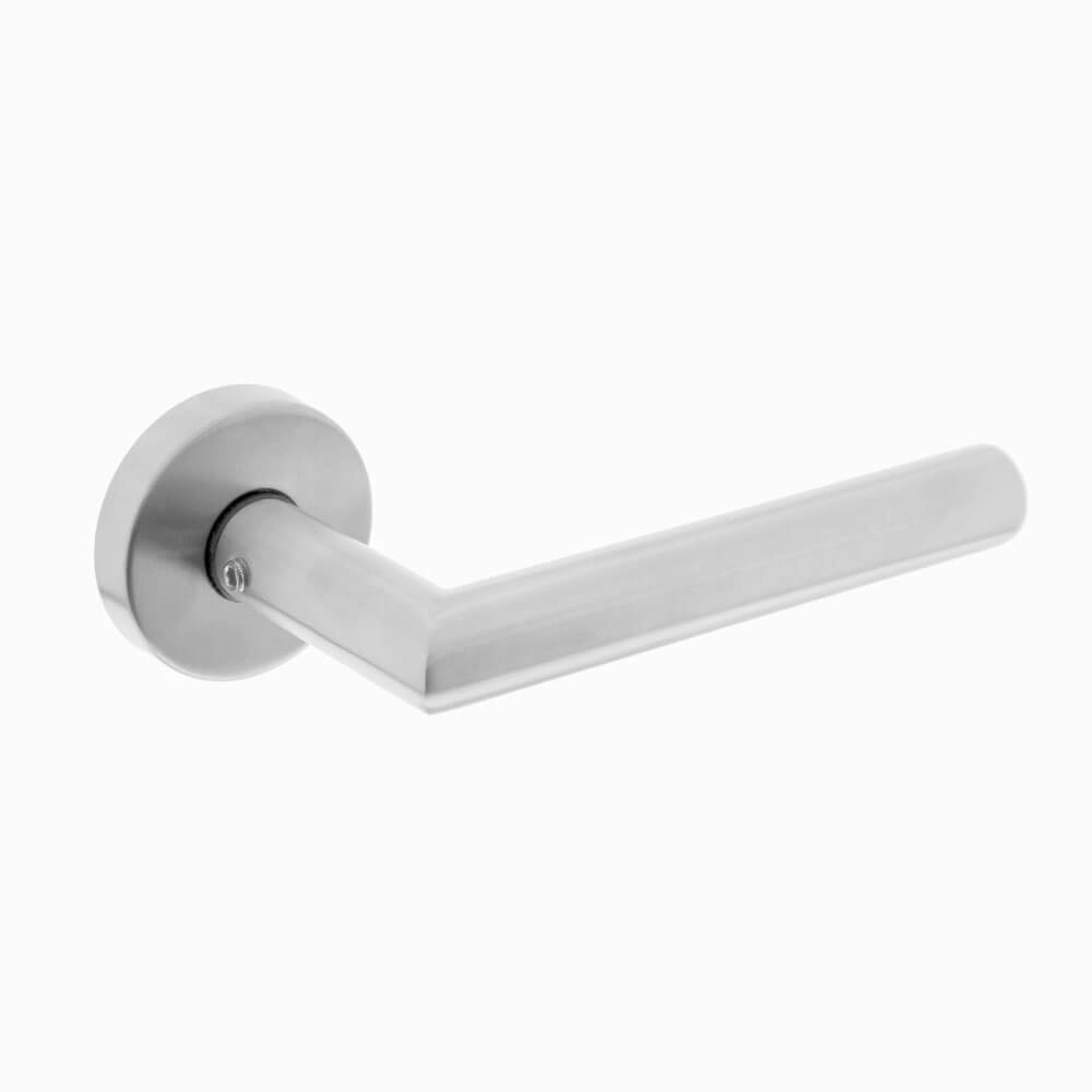 Tight door handle Hoek 90 rosette stainless steel