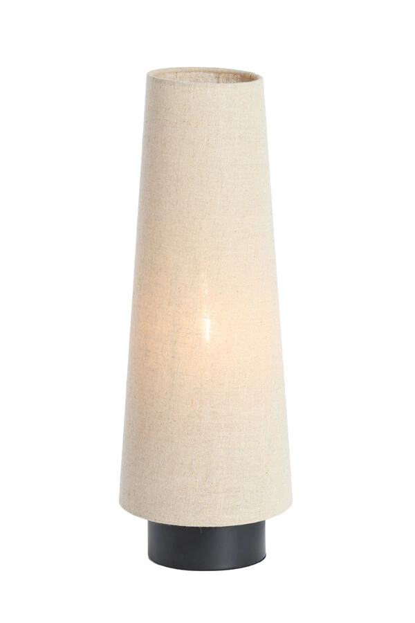 Cream table lamp Howie with black Ø 19cm
