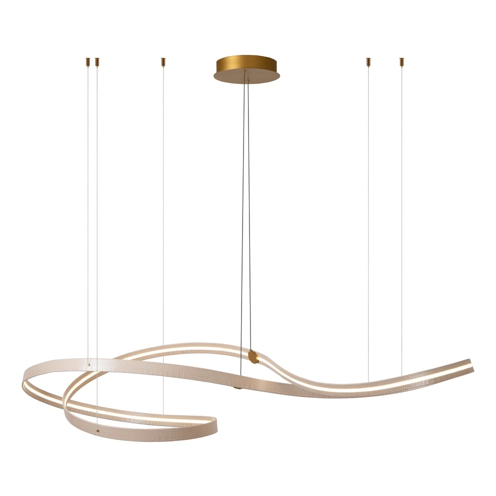 Modern led pendant light Slalom Sand with effect