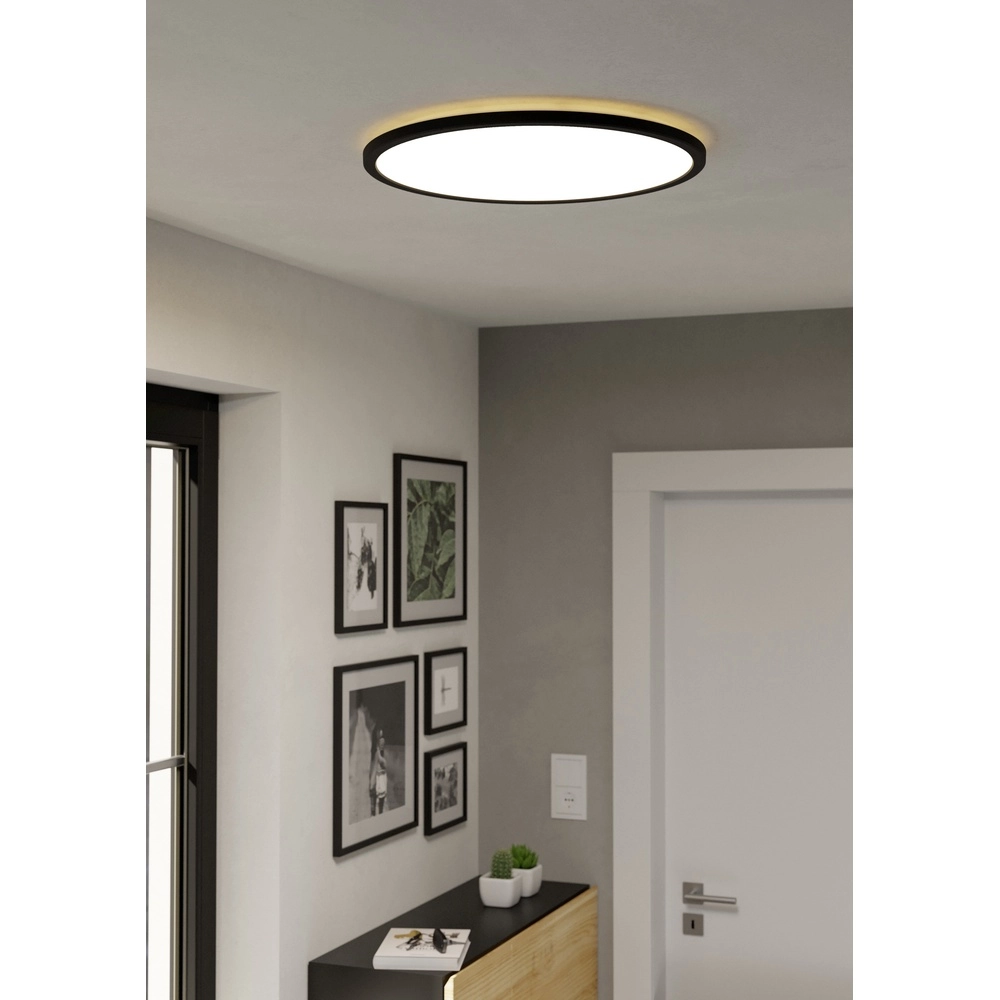 Bathroom ceiling light Rovito Zigbee - black - Ø 50cm Eglo 9008606329861