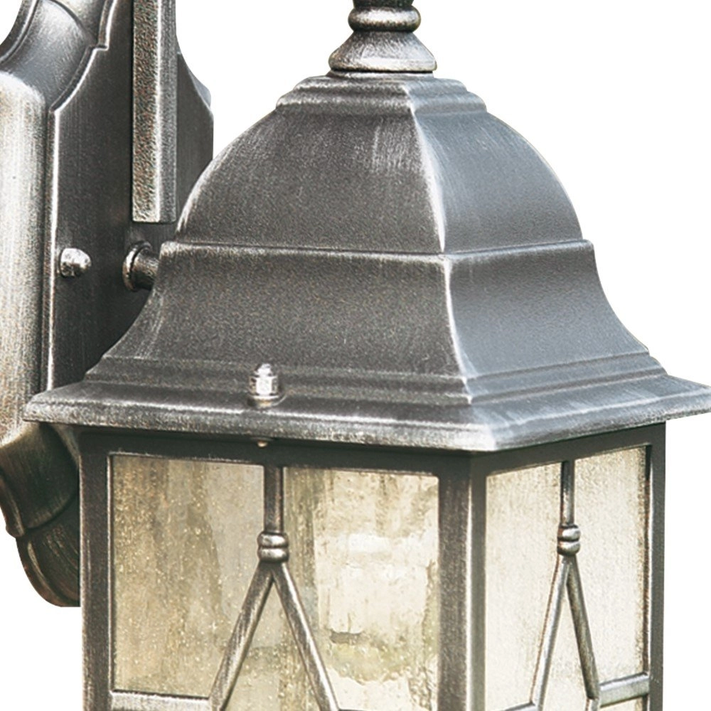 Classic wall lamp Genoa Down black silver Searchlight 5013874310484