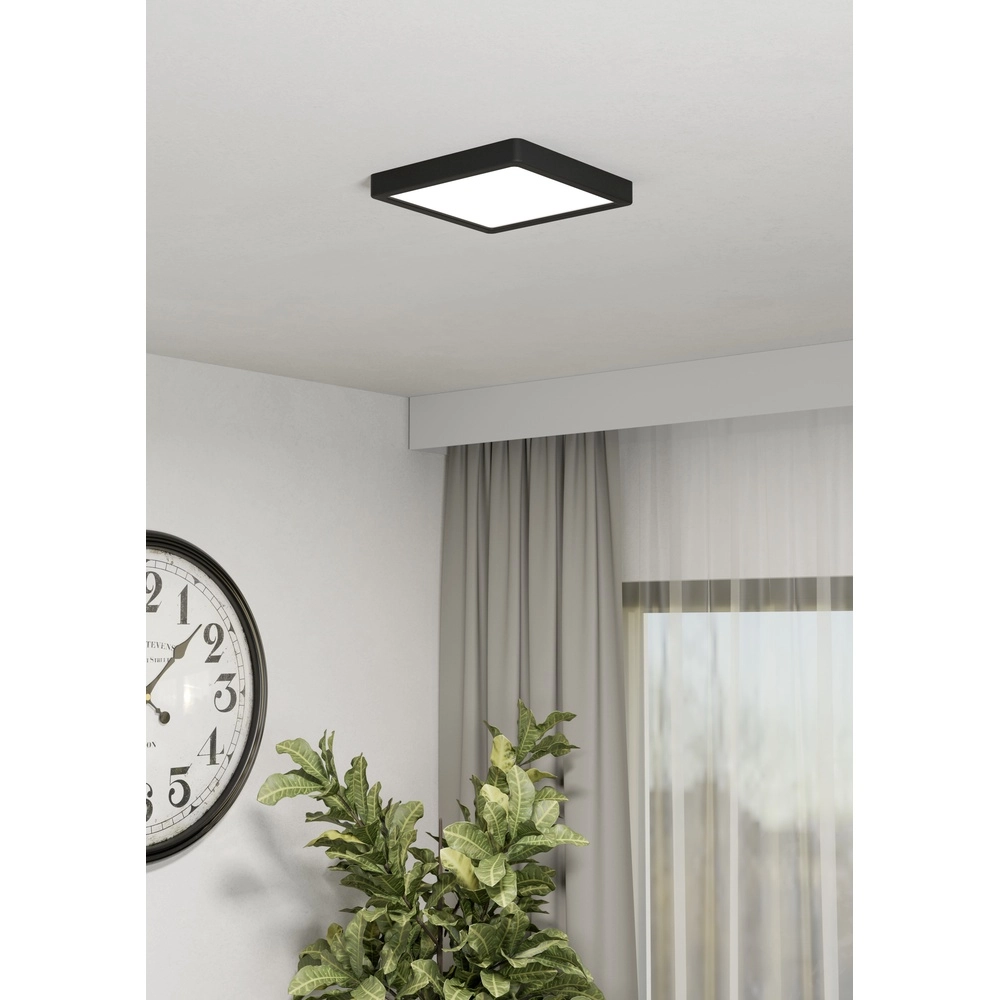 Led ceiling light Fueva 6 Square - Black - 22x22cm Eglo 9008606330119