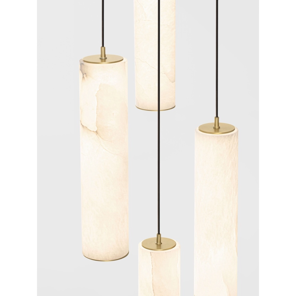 Pendant lamp Diletto Gold with white 12-lights