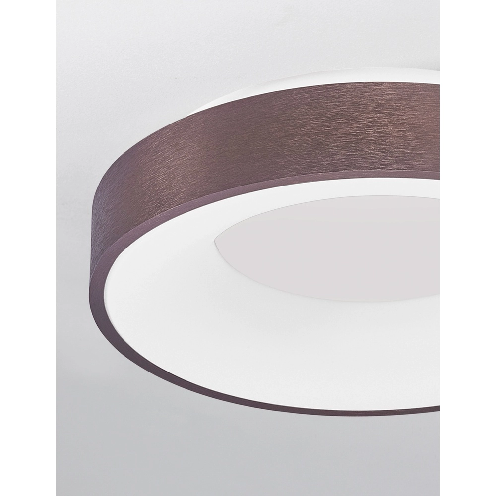 Ceiling lamp Rando Thin coffee brown Ø 38cm Lyora 5212017420053