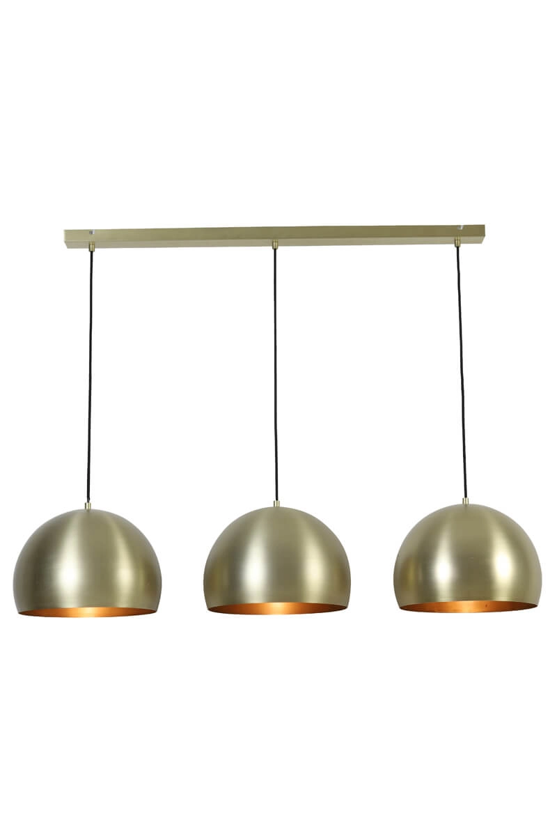 3-light pendant lamp Jaicey gold Light & Living 8717807231088