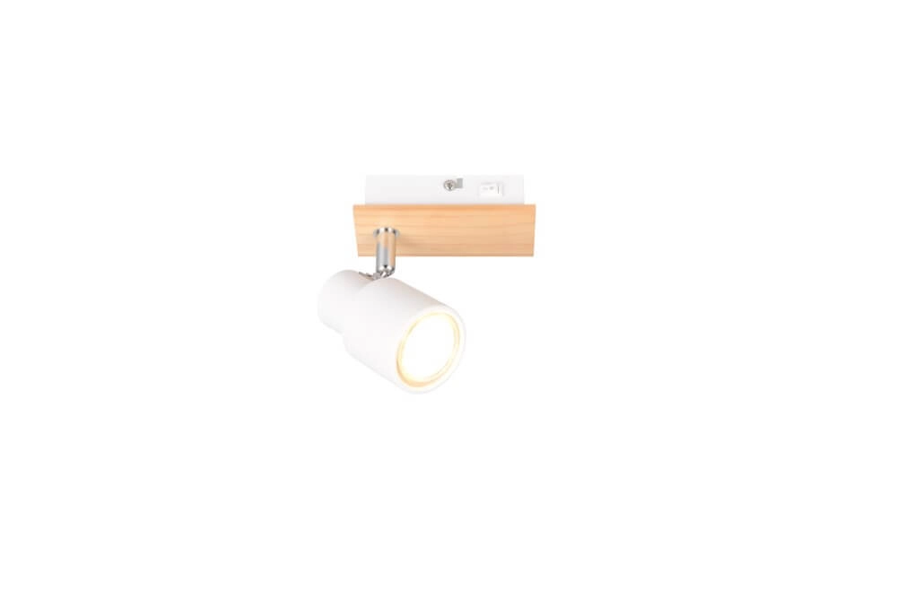 Design wall lamp Pierre white with wood Trio 4017807638141