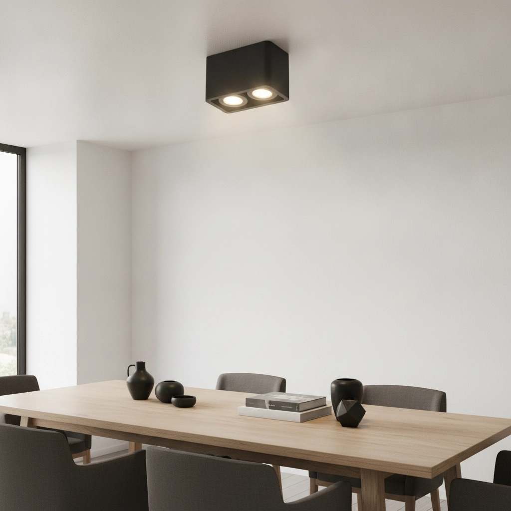 Double surface-mounted spot Bronx black