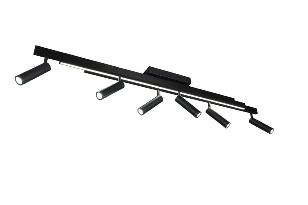 6-light LED spot Zeno black Trio 4017807627312