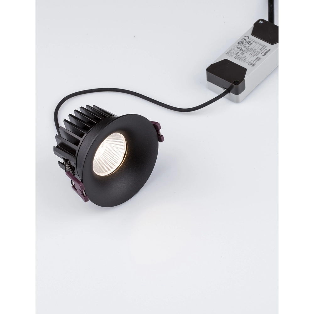 Black recessed spotlight Blade Ø 8.5cm Lyora 5212017418593