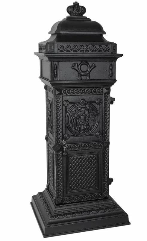Mailbox Postbox Gigant B10B column - black KS Verlichting 8714732524742