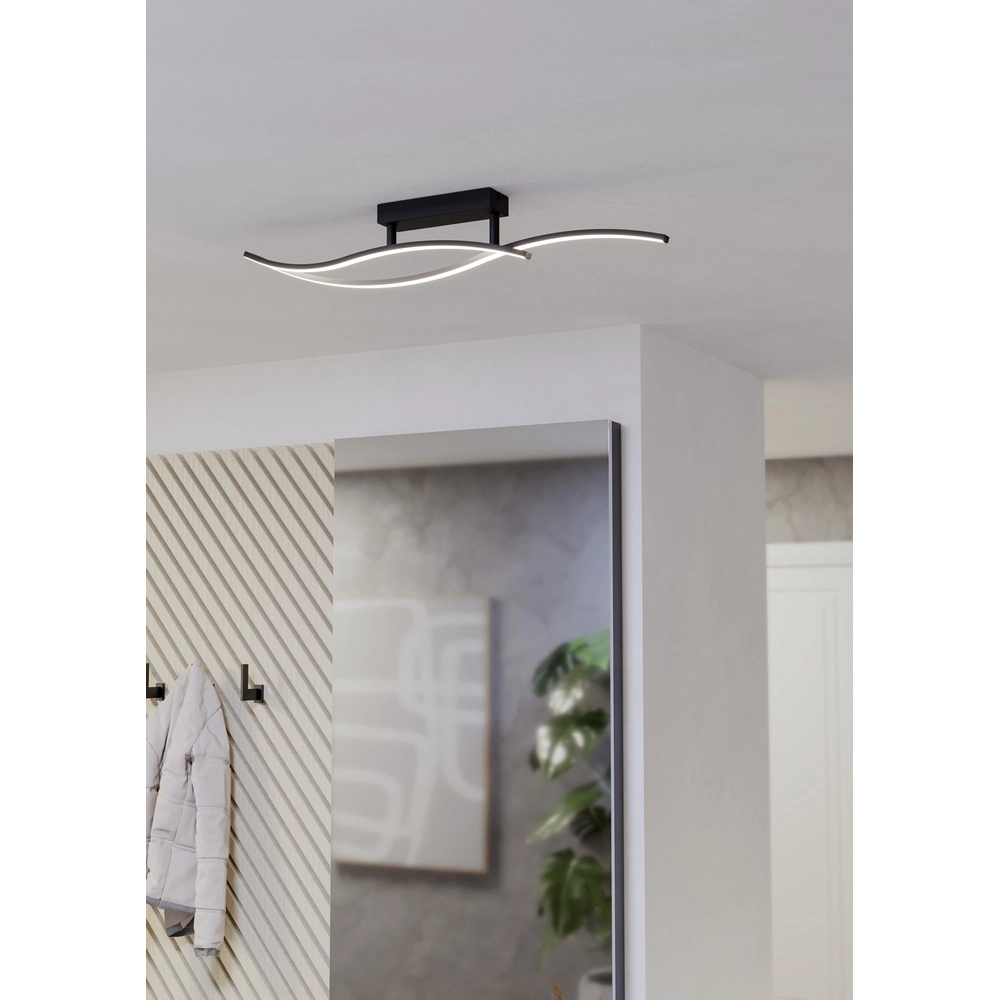 Chic led ceiling lamp Grisolia 84cm - black Eglo 9008606316151