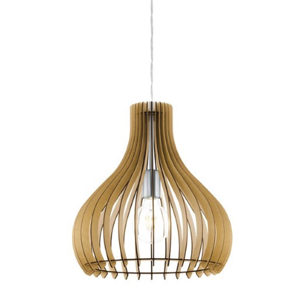 Pendant lamp Tindori 38cm light brown wood
