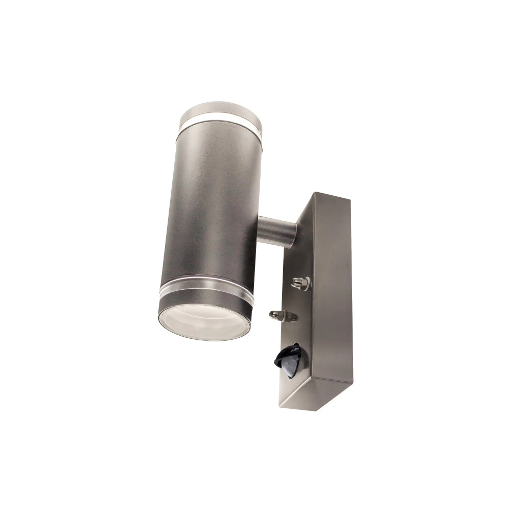 Double wall spotlight with sensor Opden Anthracite - 2x GU10 Lyora 5055788294849