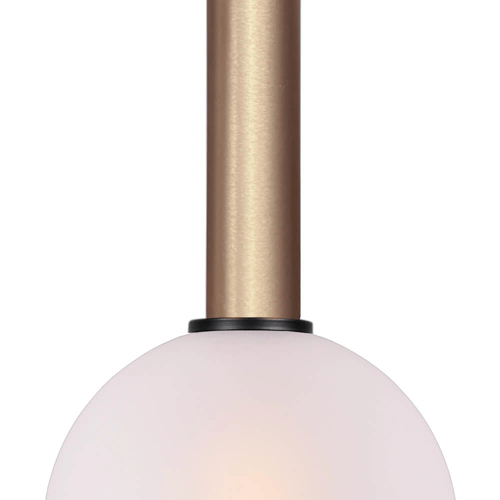 Hanging lamp Ø 20cm Bella 2 Brass gold with matt white glass Masterlight 8718121334004