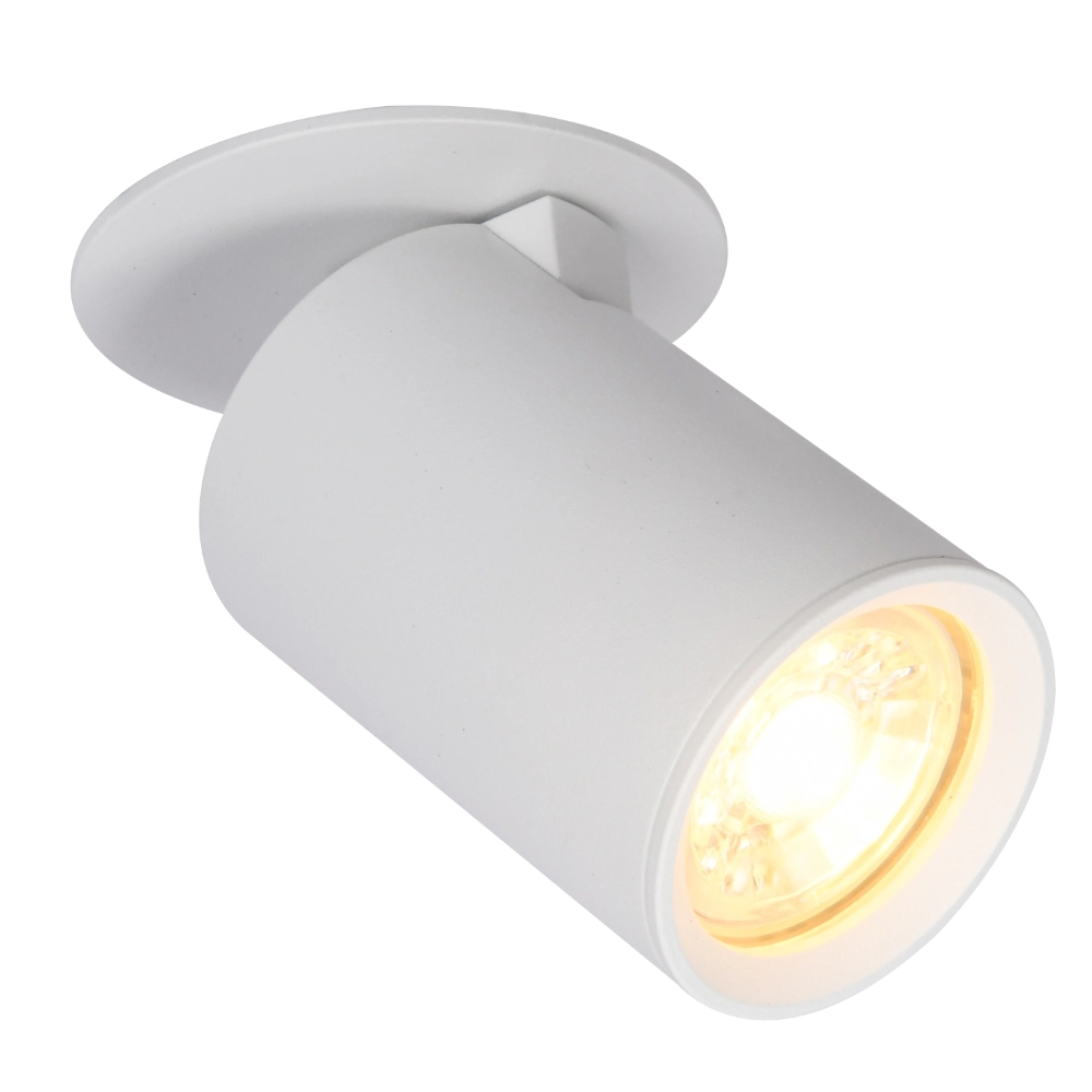 White adjustable spotlight Parma made of aluminium