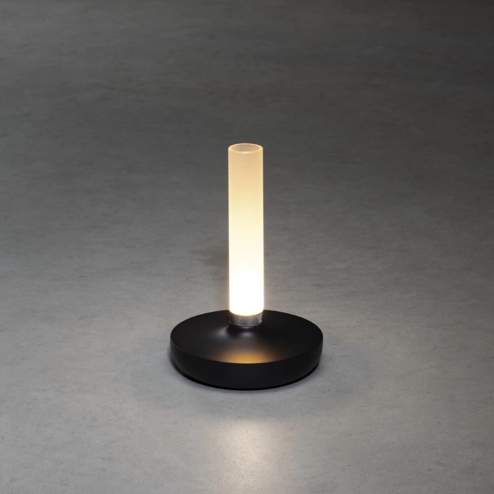 Rechargeable table lamp Biarritz black KonstSmide 7318308277530