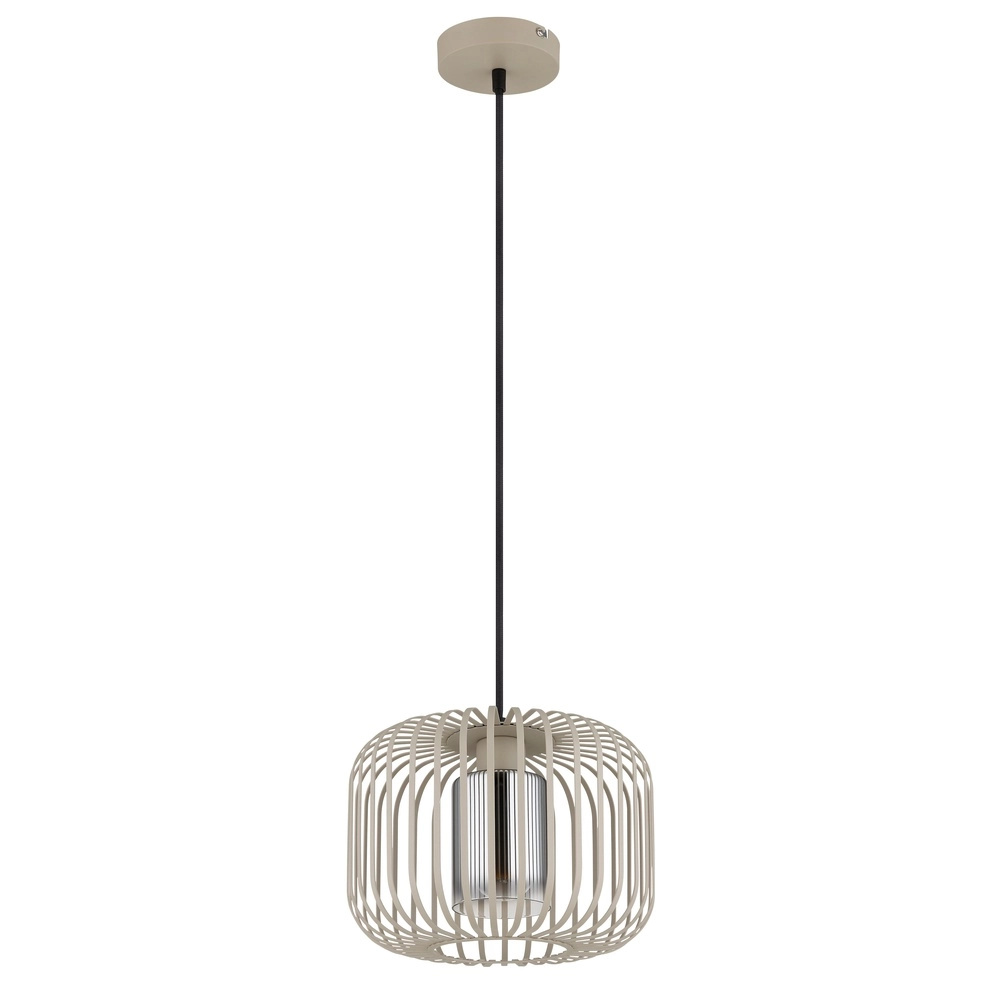 1-light pendant lamp Alfred sand brown Ø 28cm Globo 9007371528615