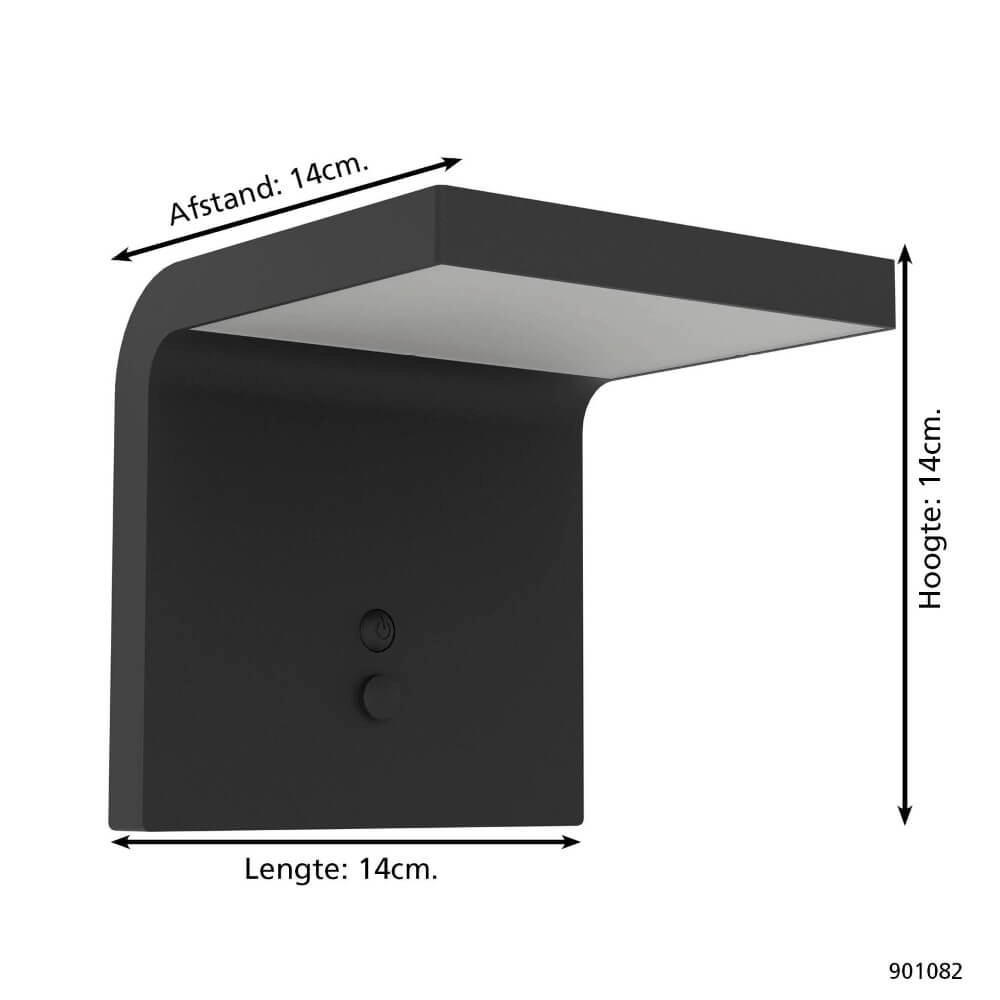 Design solar lamp Spiante black Eglo 9008606297900