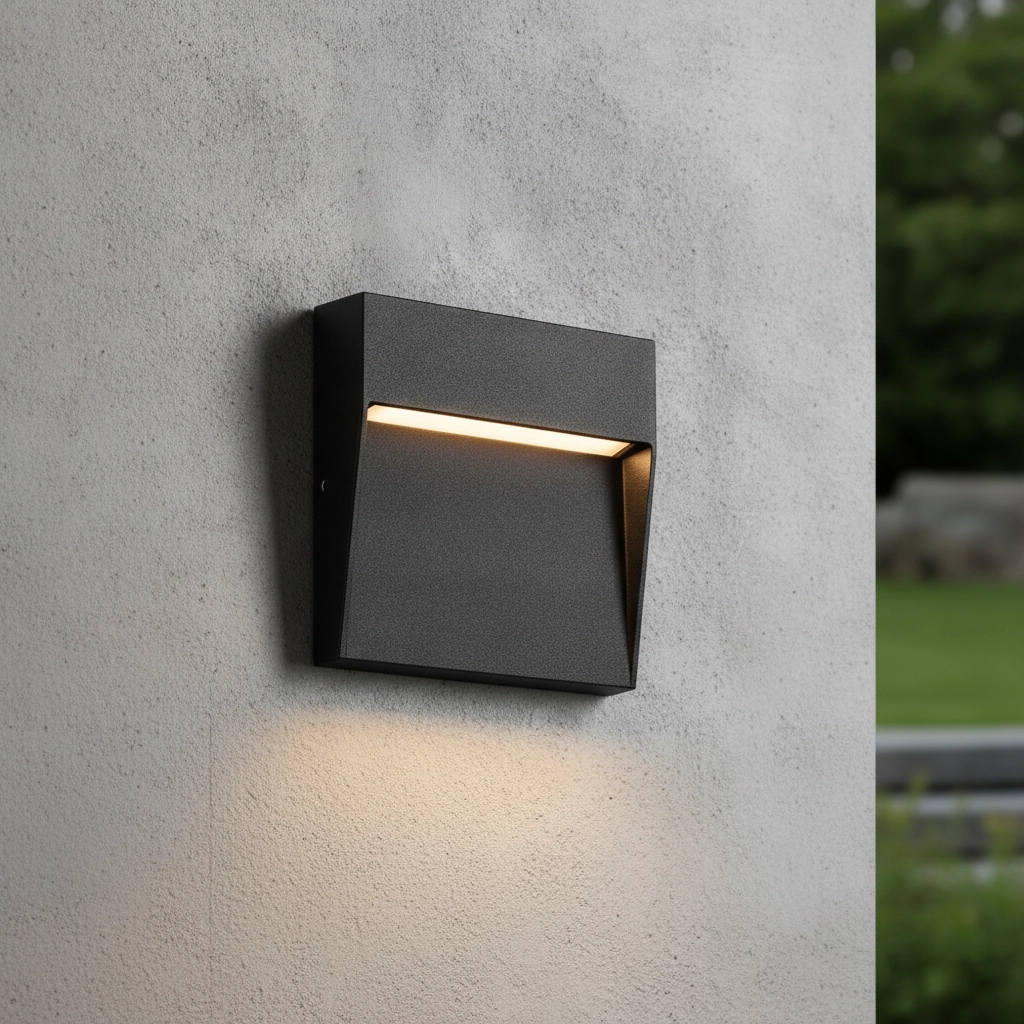 Square wall lamp Toby Design black