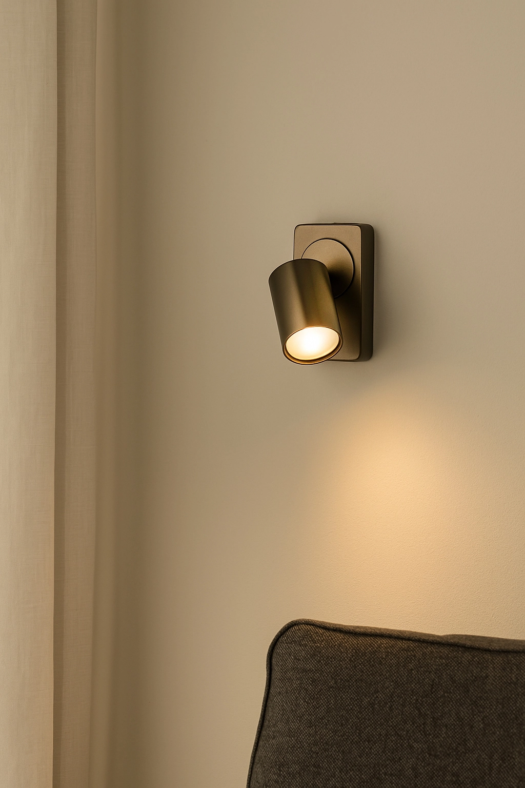 Wall lamp Moon 1 with switch bronze Lyora 5053423311692
