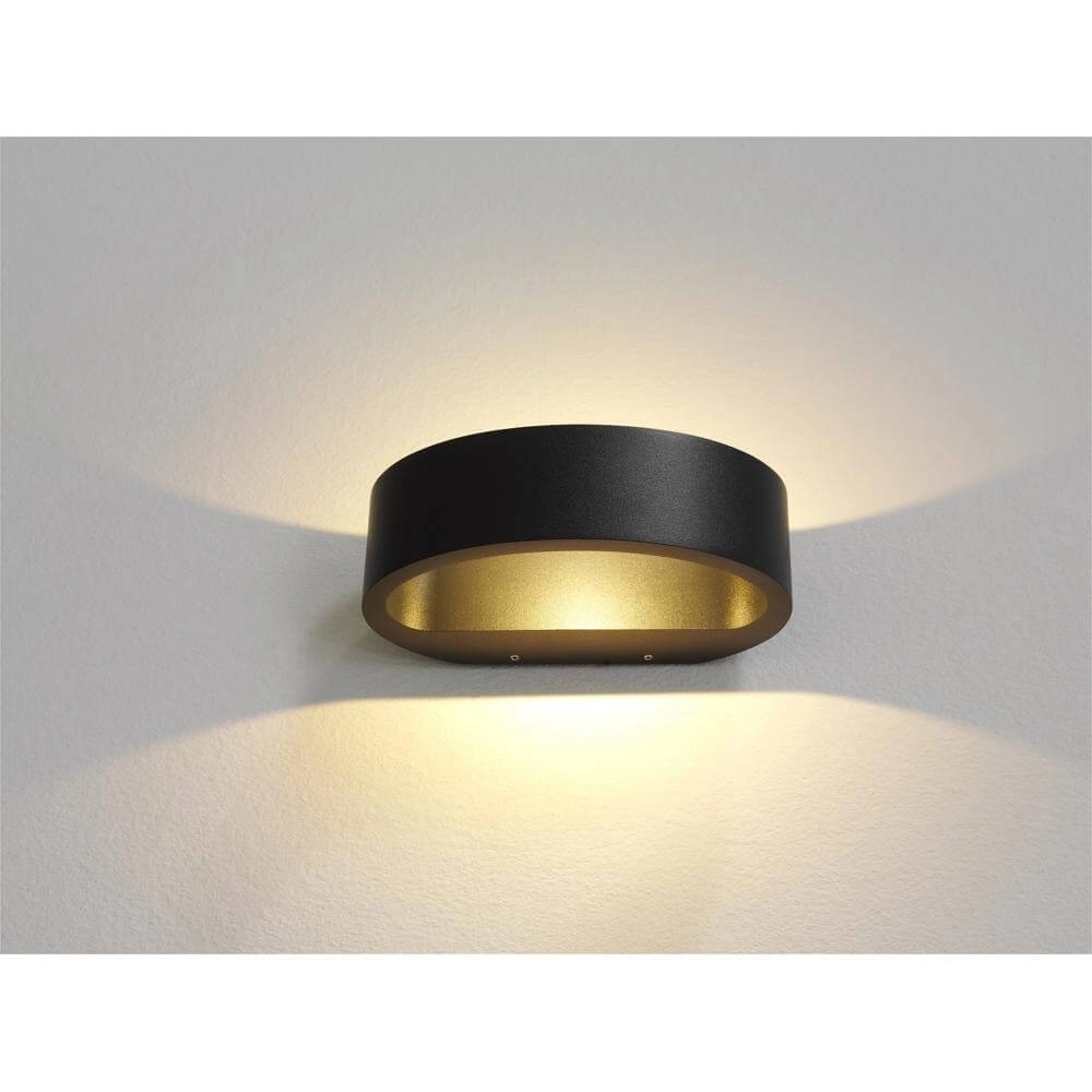 Design wall lamp Sharp black with gold